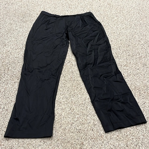 Eileen Fisher Black Side Zip Pants Sz Large Career Work Office Lagenlook - Picture 9 of 10